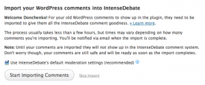 Перенос комментариев из WordPress в Intense Debate